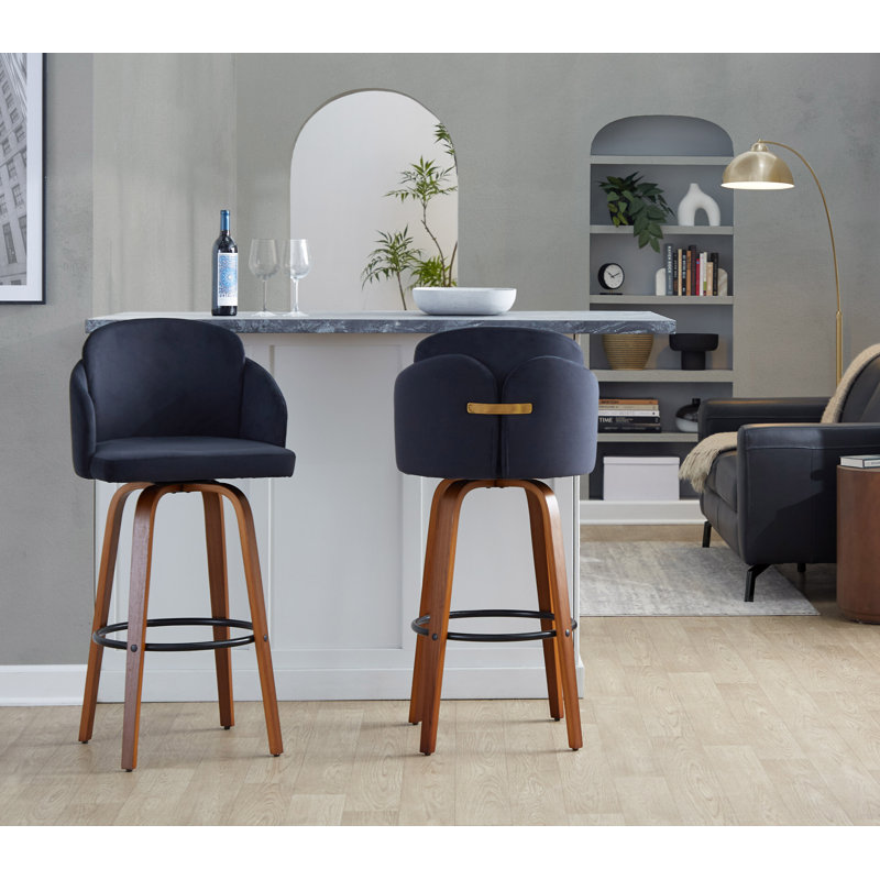 Tabouret de bar 30 po Dahlia, Noir