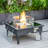 Square Propane Smokeless Fire Pit Table