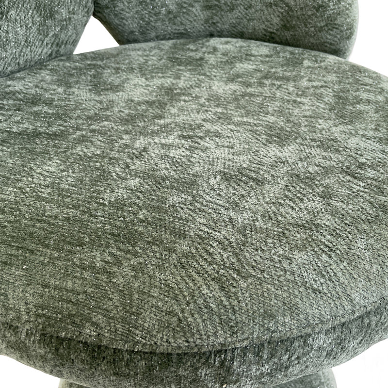 Chaise d'appoint pivotante avec dossier papillon, Vert