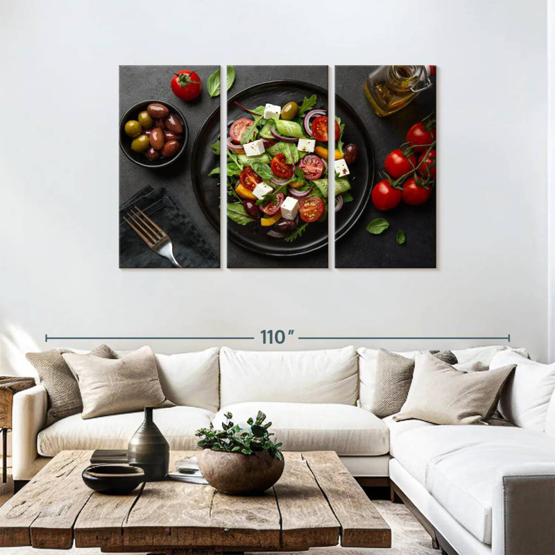 Yarlin Zesty Greek Salad, 48" H x 74" W