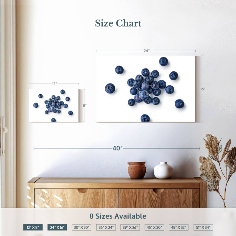 Bleuets délicieux Yarlin, H 16 po x l 24 po