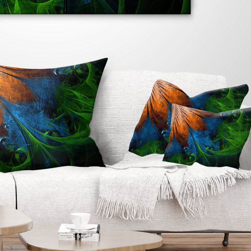 Coussin lombaire floral fractal