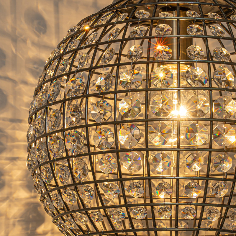 Lustre globe Ennu, Laiton antique