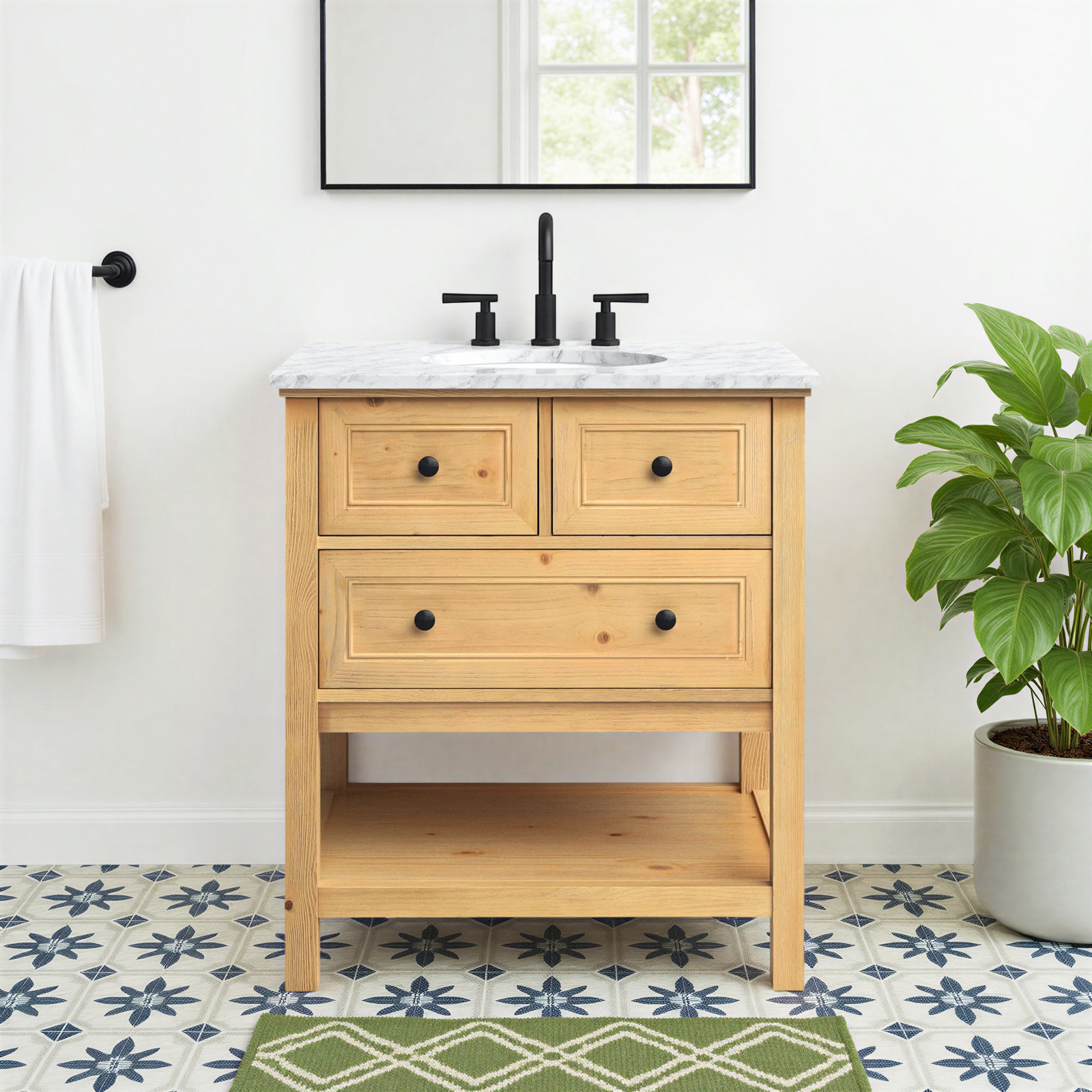 Bonsai 30'' Single Bathroom Vanity, Natural
