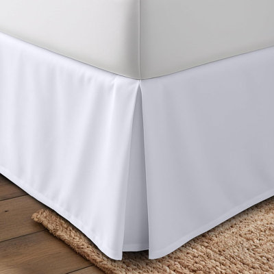 3-Sided Queen Bed Skirt With Tailored  Drop, 100% Microfiber, Hotel Quality, Solid