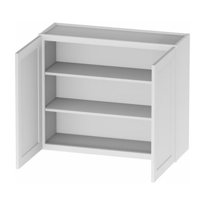 Armoire murale standard en contreplaqué blanc, prête à assembler, Kindwood Eco Shaker, 91,4 cm (L) x 30,5 cm (P) x 91,4 cm (H)
