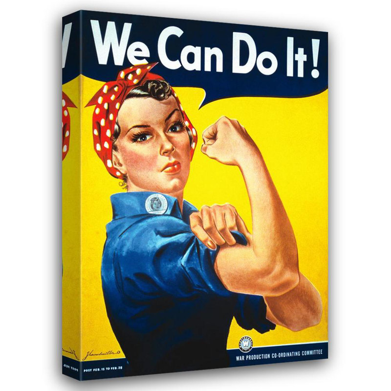 Rosie The Riveter - We Can Do It, 48" H x 32" W