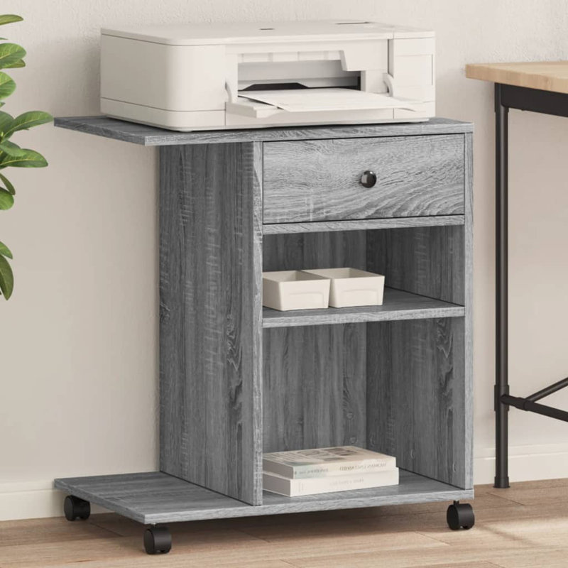 68.5cm H x 60cm W Printer Stand, Grey Sonoma