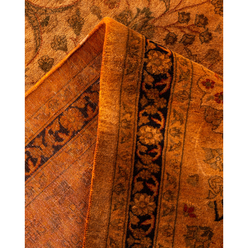 Tapis unique en laine noué à la main de style années 2000 de 10 pi 2 po x 15 pi 9 po Cynthiana