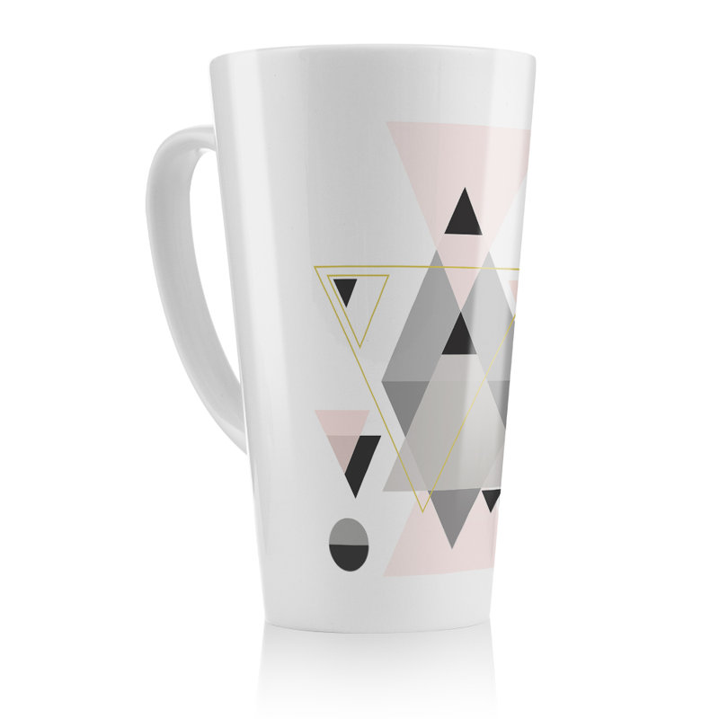 Geometric Triangles Latte Mug
