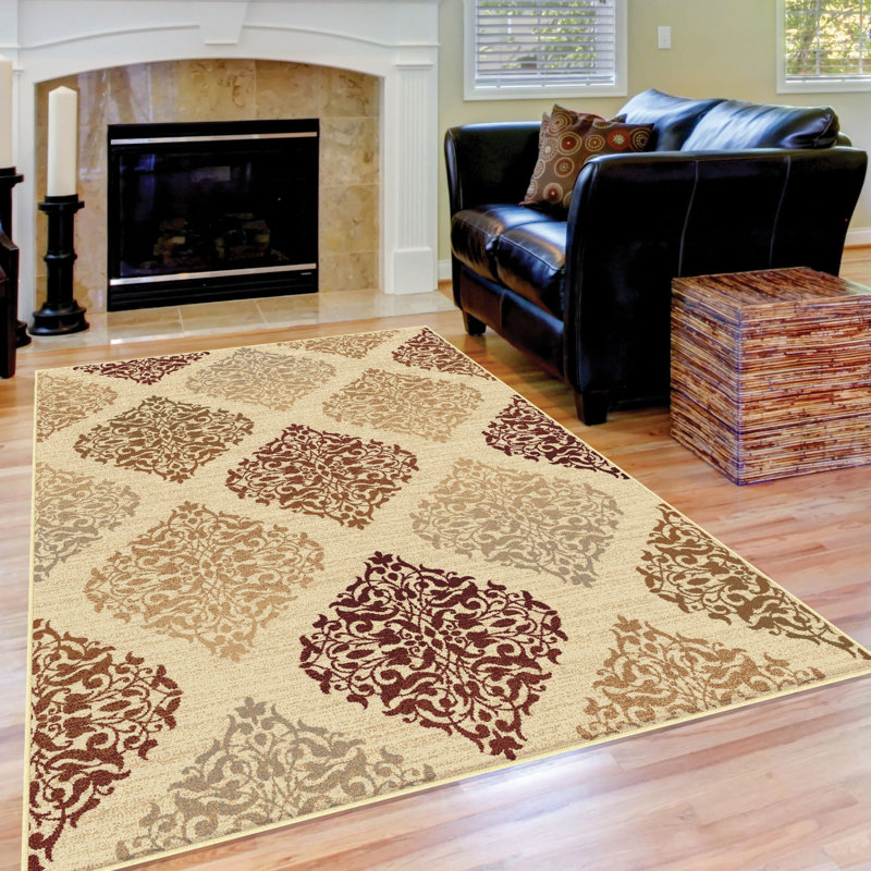 Tapis beige Chichaoua, Ronde 5 pi 3 po