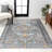 Nola Geometric Vintage Medallion Gray/Mustard/Turquoise Rug-1682345102