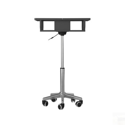 Chariot réglable pour table pliante pour ordinateur portable avec finition graphite, parfait pour la maison et le bureau