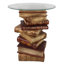 Table en verre avec base représentant des livres empilés Montegue