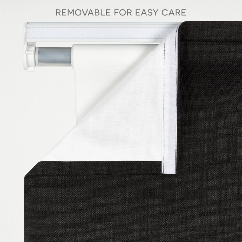 Acadia Black Cordless Total Blackout Roman Shade 31" x 64"