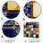 Boho Blue Colors Tiles - Boho Tiles Metal Wall Art-705493862