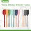 Ensemble de 5 spatules flexibles en silicone - noir-1288428475