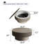 Table basse ronde avec rangement caché et motif cannelé gris-133774152-133774192