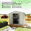 Sh Remise de jardin blanche】 - avec trousse de fondation, 4 évents et 2 portes coulissantes faciles pour la cour, le patio, le garage et la pelouse-119950209
