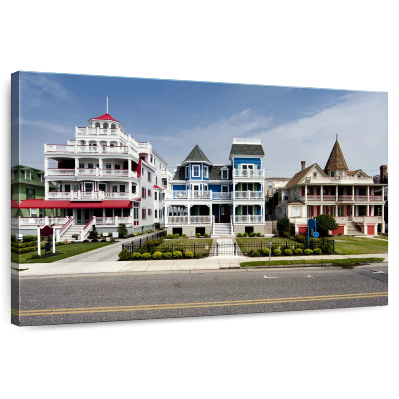 Lilie Cape May Victorian Houses, 20" H x 30" W