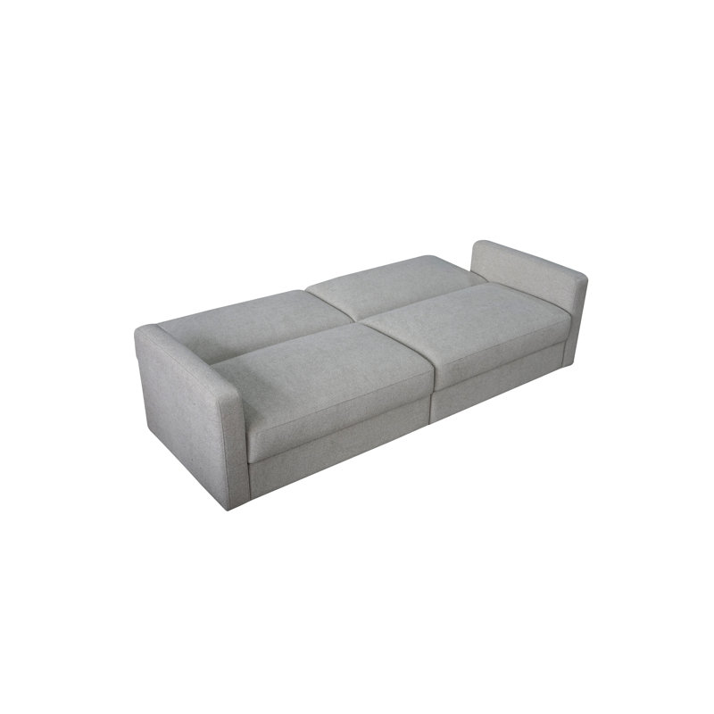 HideAway Sofa Bed Convertible 3-Seater Fabric Sofa with Dual Hidden Storage Compartments, Gray