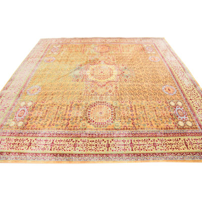 Tapis beige / jaune Glasser
