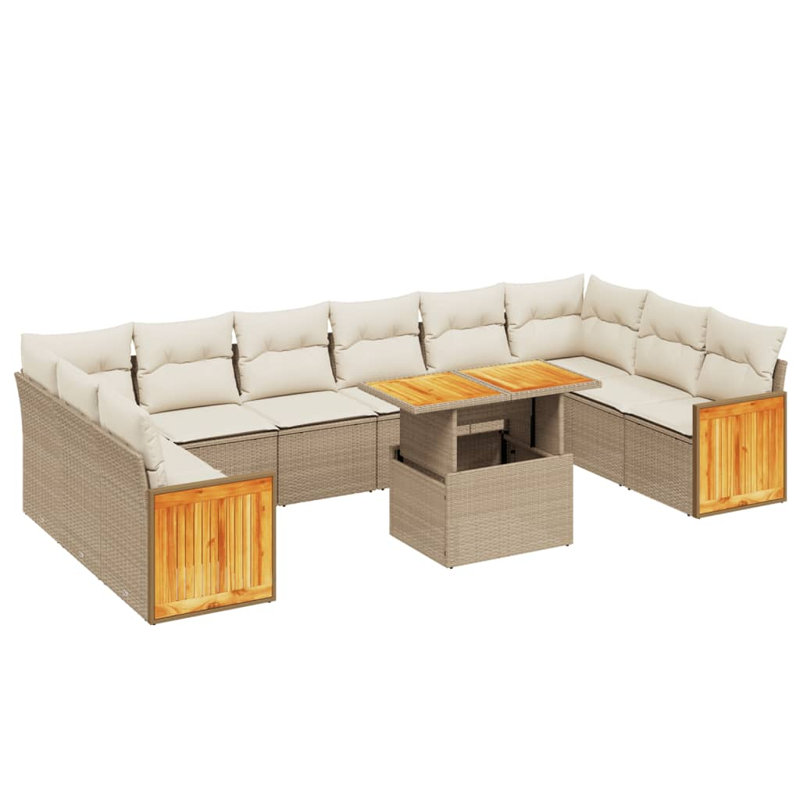 Grand canapé modulaire en rotin PE Vidaxl