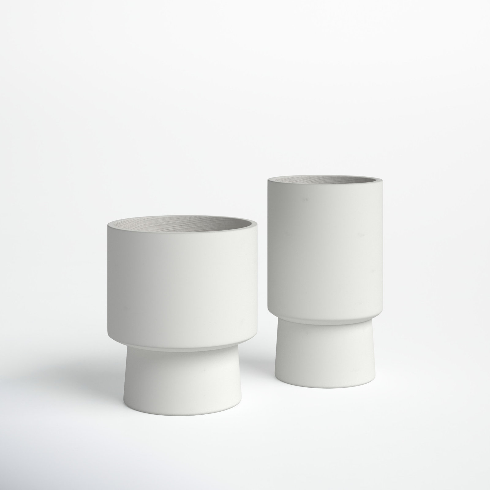 Robbins Pot Planter, 16.55" H x 9.85" W x 9.9" D, White
