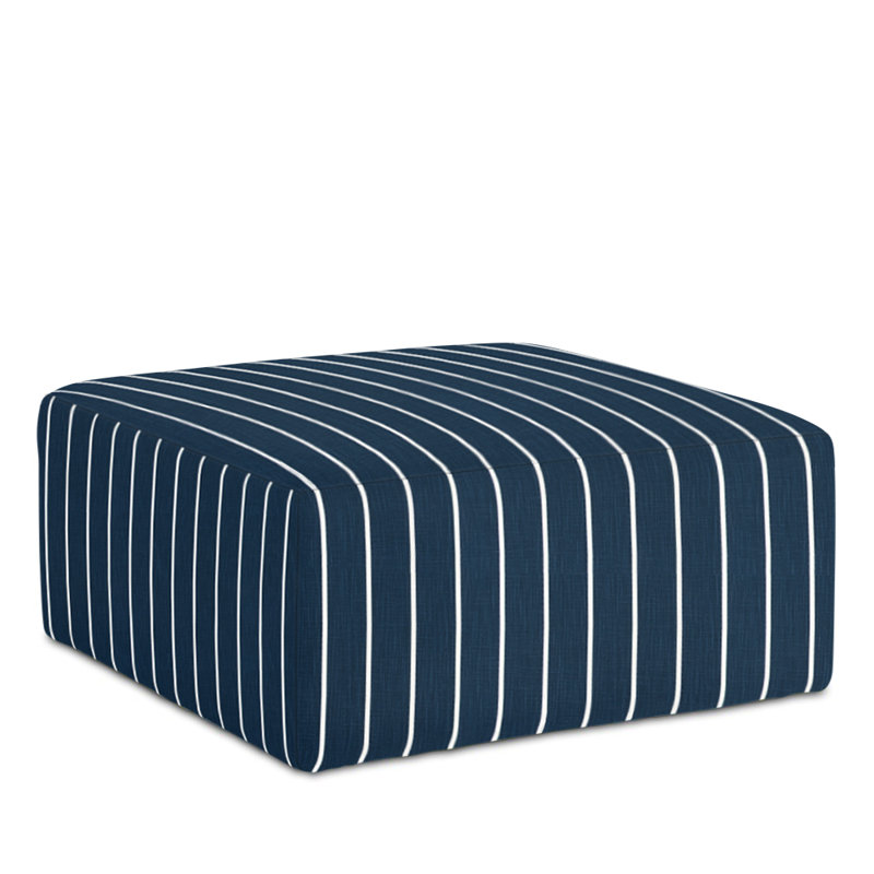 Eileen Square Ottoman, Denim Cotton