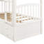 Lit superposé avec échelle, barrière de sécurité, lit gigogne simple à 3 tiroirs pour chambre d'adolescent, mobilier de chambre d'amis