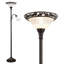 Lampe torchère sur pied 70 po avec abat-jour en verre gravé Clatie