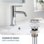 Robinet pour salle de bain à poignée simple avec drain KIBI Blaze-63955659