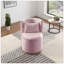 Fauteuil d'appoint pivotant à 360 degrés avec rangement, conception courbée en velours pour le confort du salon et de la chambre à coucher-130782556