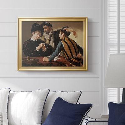The Cardsharps-Caravaggio-Framed Gallery Wrapped Canvas-c. 1594