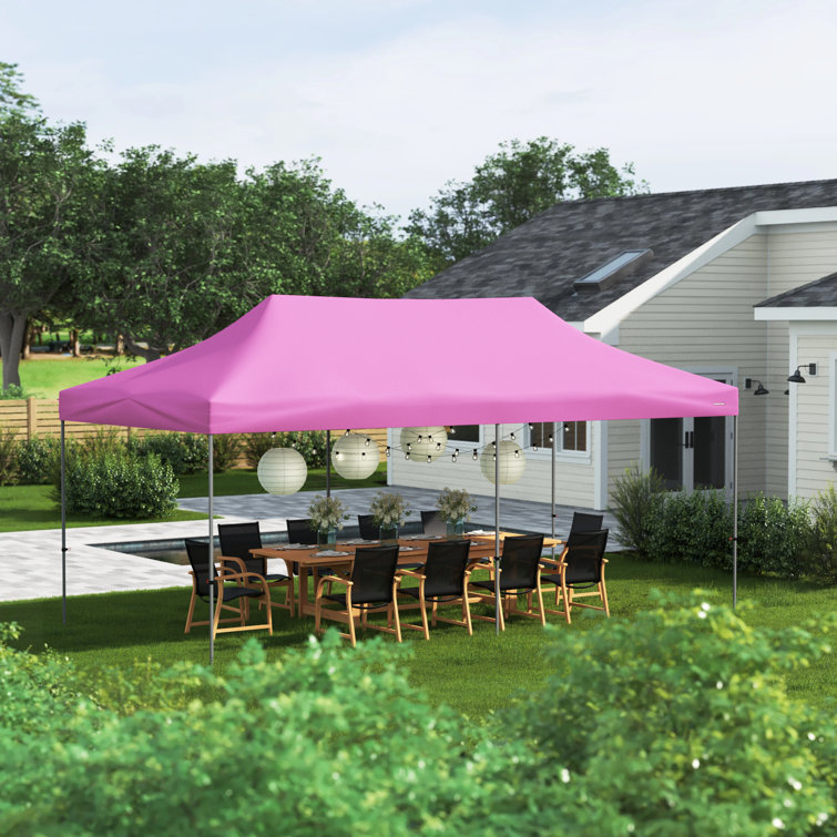 20 Ft. W x 10 Ft. D Steel Pop-Up Canopy
