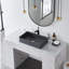 Lavabo de salle de bain vasque rectangulaire en résine 19,7 "x 14,2" avec bonde escamotable-111171689