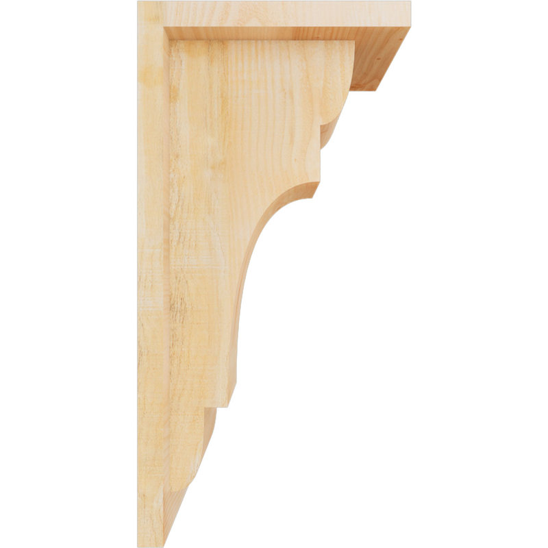 New Brighton Corbel avec plaque arrière, H 16 po x l 6 po x P 8 po, Sapin de Douglas, Sciage brut