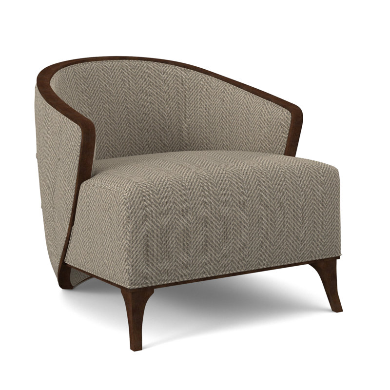 Penegrine Lounge Chair, Filigree Ivory, American Walnut