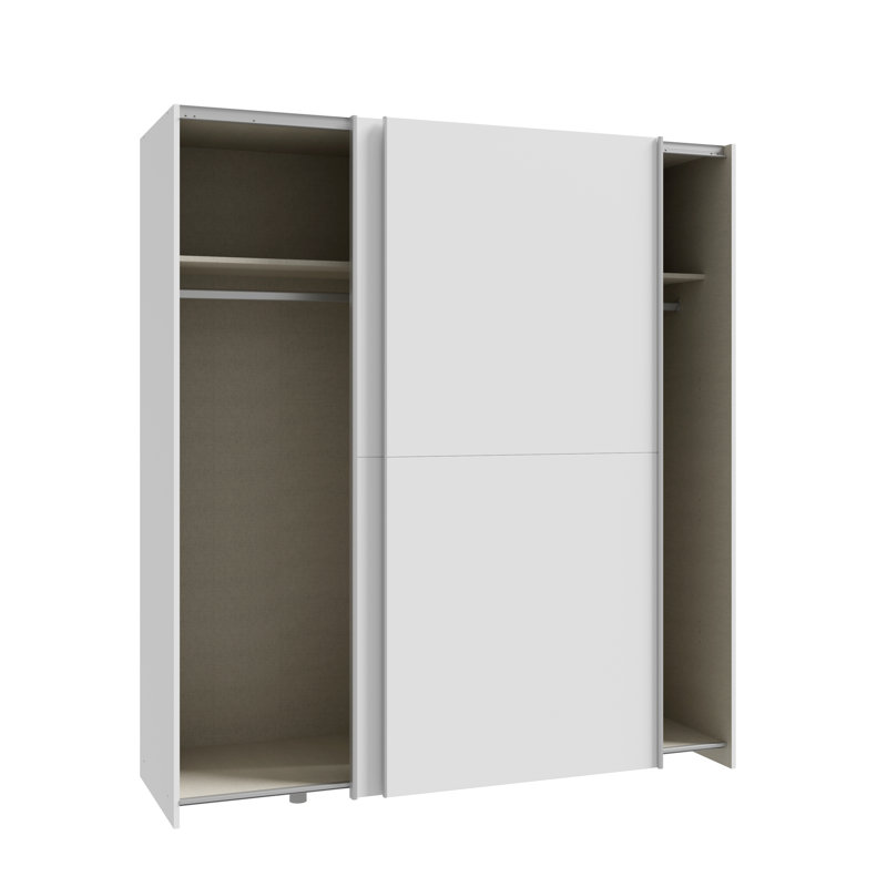 Nakari 2 Door Manufactured Wood Wardrobe, 190 cm H x 170.3 cm W x 61 cm D