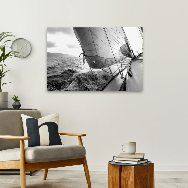 Vagues - photographie, bateaux, voiliers, art, H 24 po x l 36 po