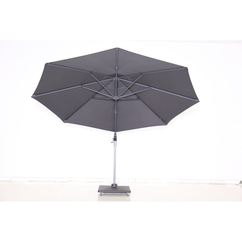 Iris 355cm Cantilever Parasol, Royal Grey, Dark Grey