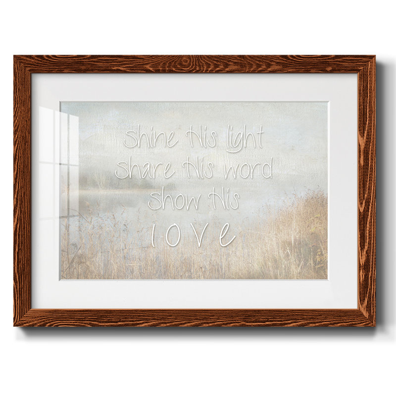 Shine His Light, reproduction d'art encadrée, Érable, H 28 po x l 42 po x P 1,5 po