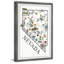 Nevada Sites Map - Reproduction d'art graphique sur papier encadré-1880331478