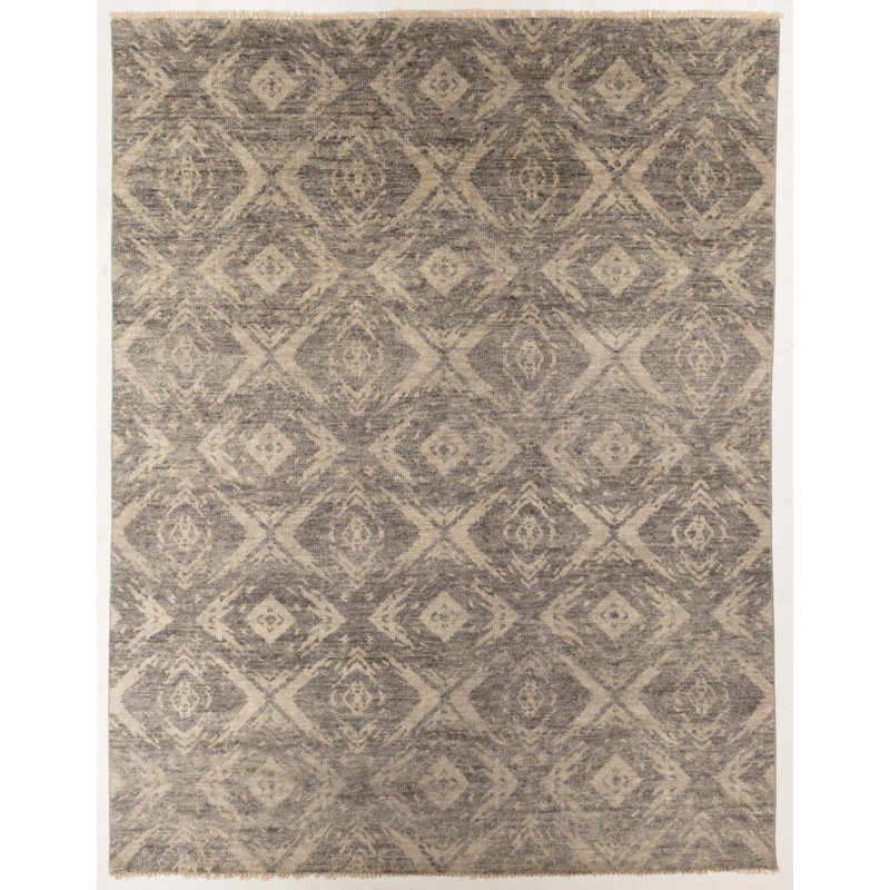 Hand Knotted Geometric Rug