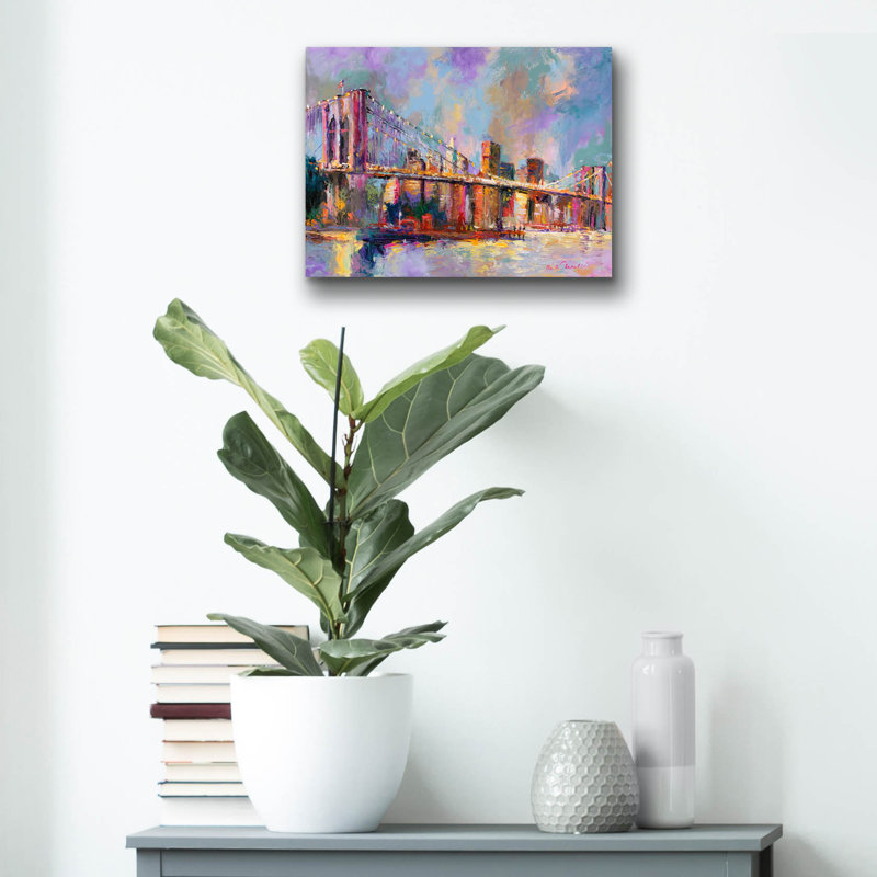 «Brooklyn Bridge» par Richard Wallich, H 12 po x l 16 po x P 0,13 po