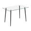 Glass Top Metal Base Dining Table
