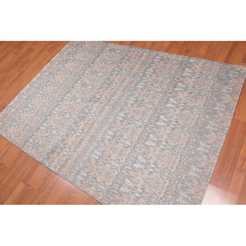 Tapis gris crocheté à la main Tillotson