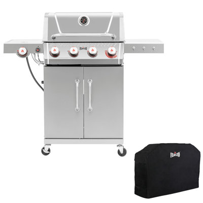 FEASTO 4-Burner Propane Gas Grill with Cover