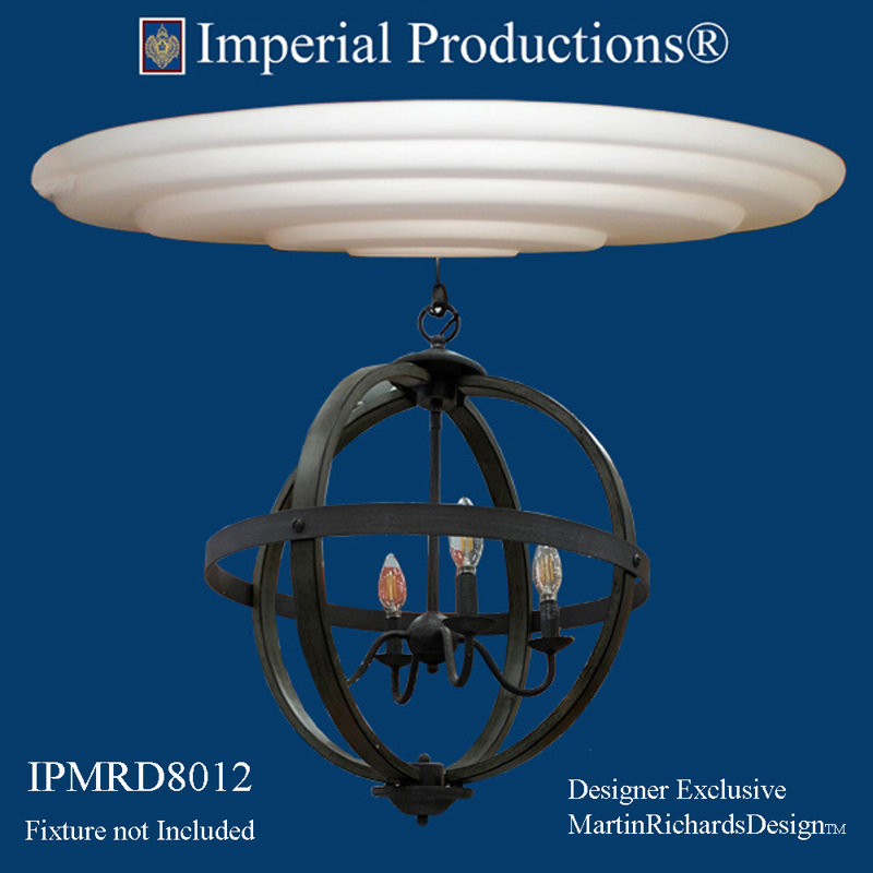 Médaillon de plafond, H 2 po x l 28 po x P 42 po