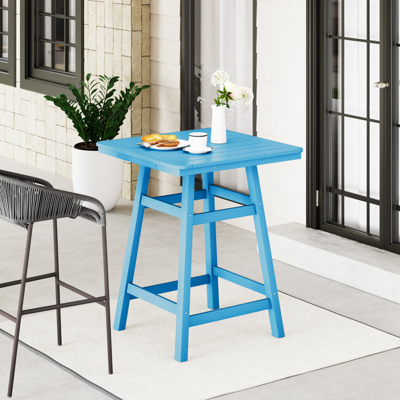 Table de bar extérieure carrée L 30,8 po x l 30,8 po Laguna, Bleu
